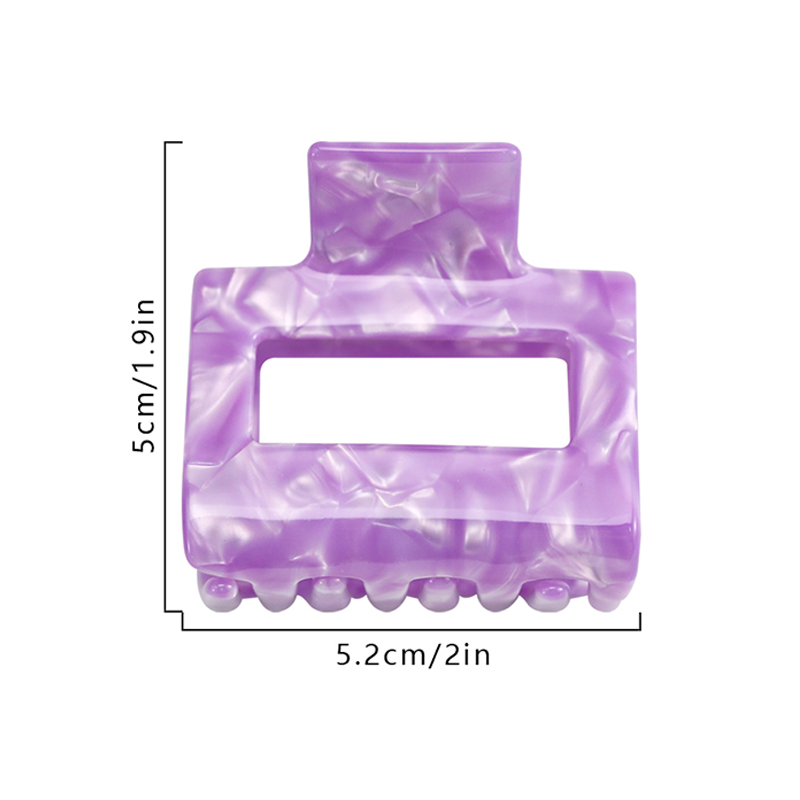 Quadratischer leerer Acetat-Haarklammerclip in der Mitte