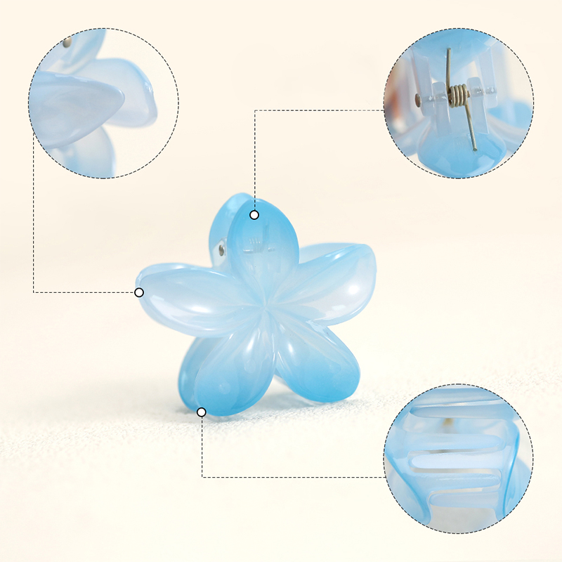 Plumeria ABS-Haarklammer aus injiziertem Kunststoff